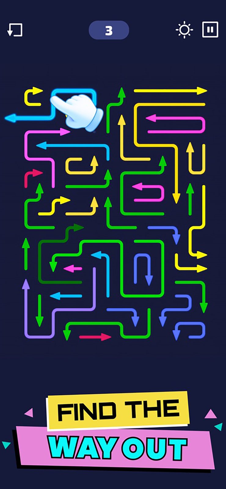 Screenshot from Arrow Escape Brain Puzzle